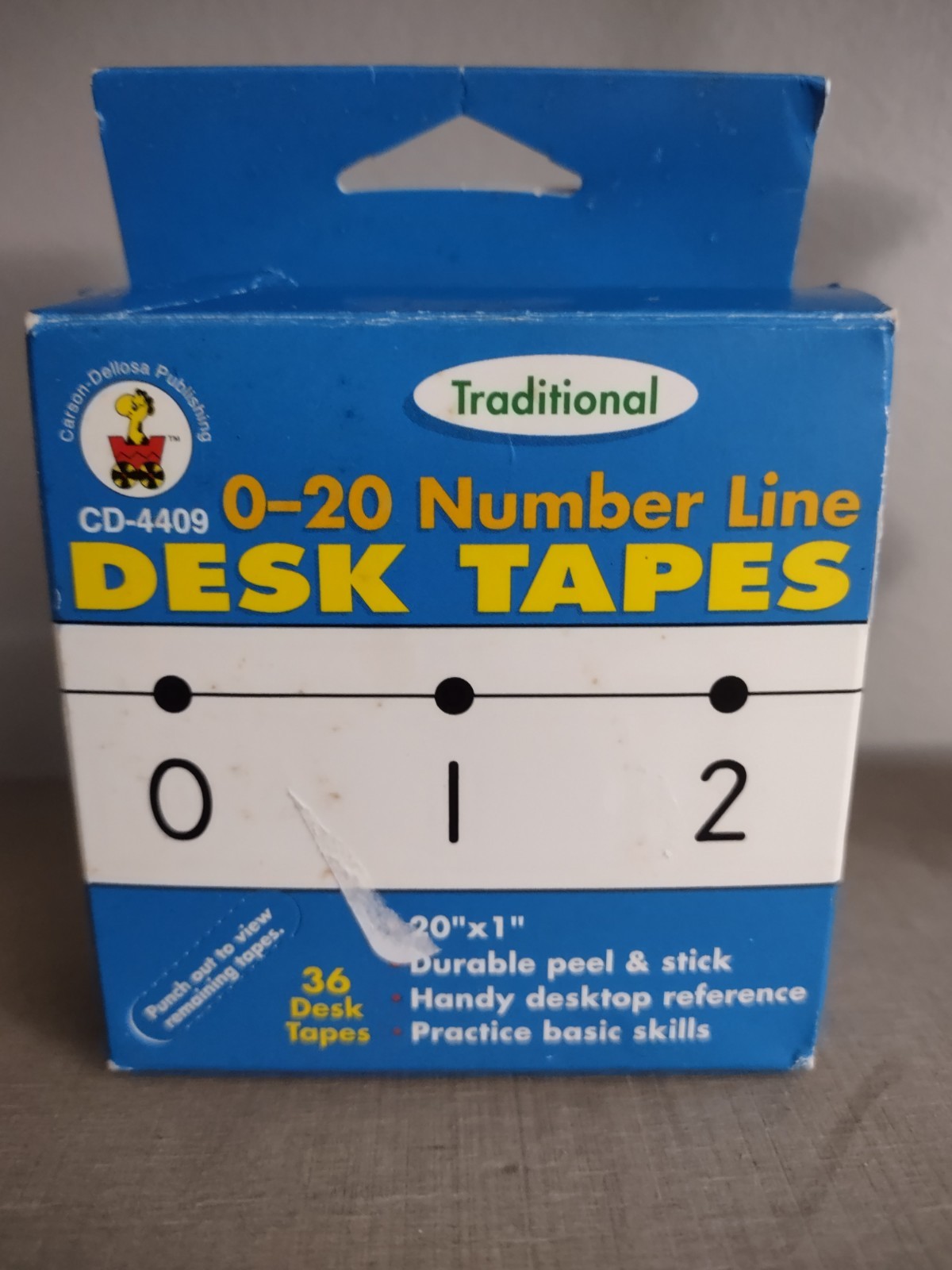 Number Lines Desk Tape Carson-Dellosa Publishing 36 Desk Tapes