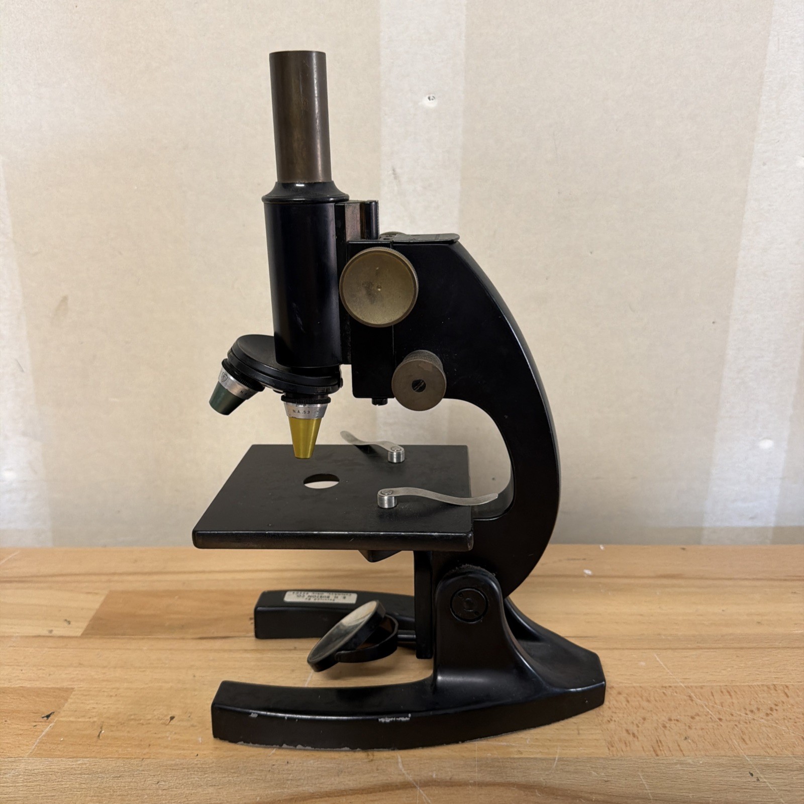 Vintage Microscope Unknown Brand For Parts – Used