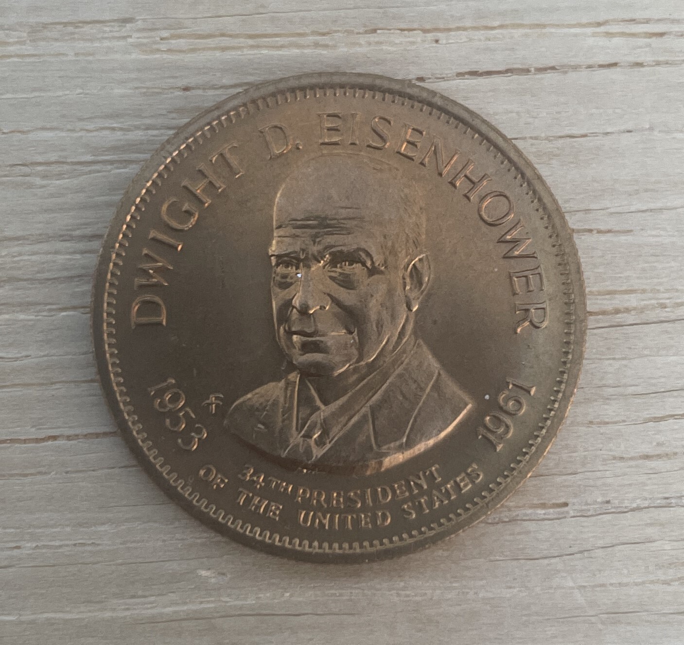 VTG DWIGHT D. EISENHOWER 34th US President 1953-1961 Ike Medal By Franklin Mint
