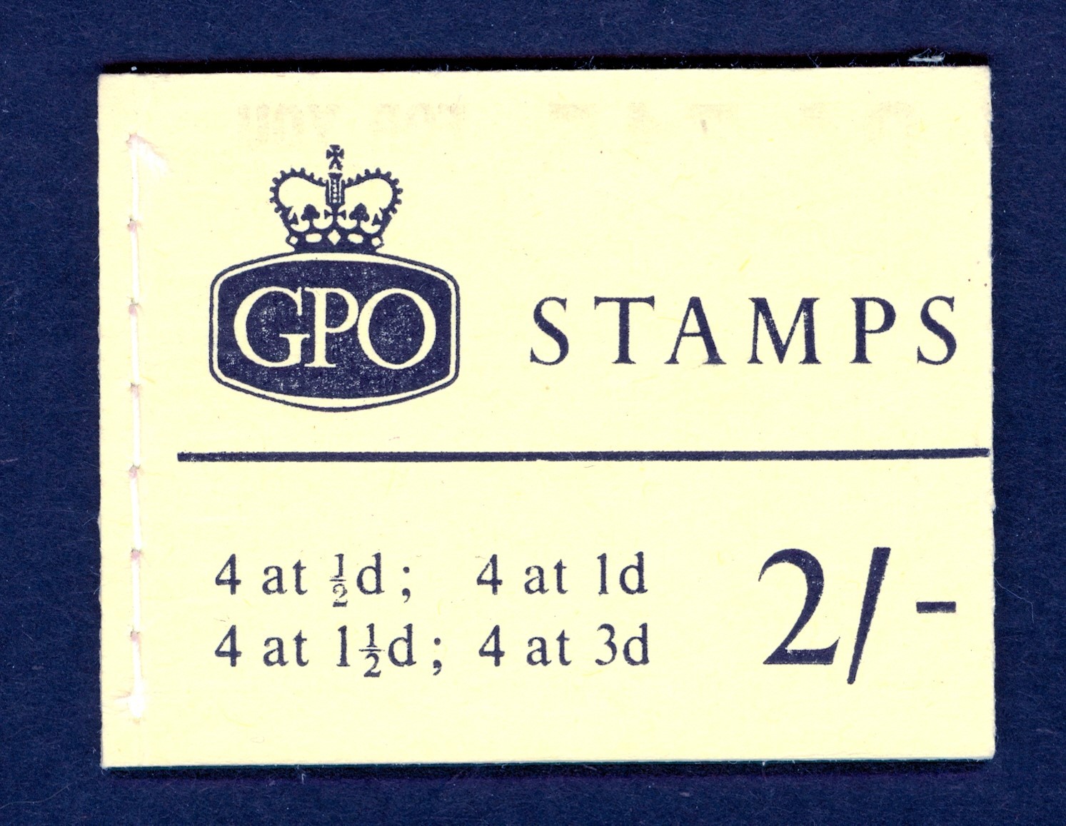 GREAT BRITAIN BK77A PALE YELLOW BOOKLET COVER 1961