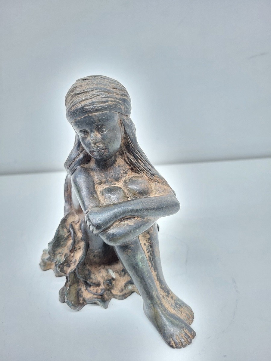 Statue Maid Art Deco Style Art Nouveau Art Nouveau Style Solid Bronze