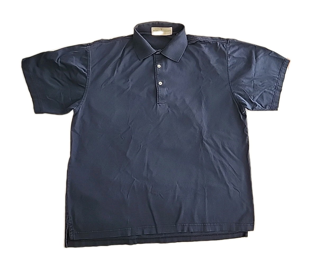 Fairway & Greene Men's Medium Golf Polo 100% Cotton Dark Blue Short Sleeve Sharp
