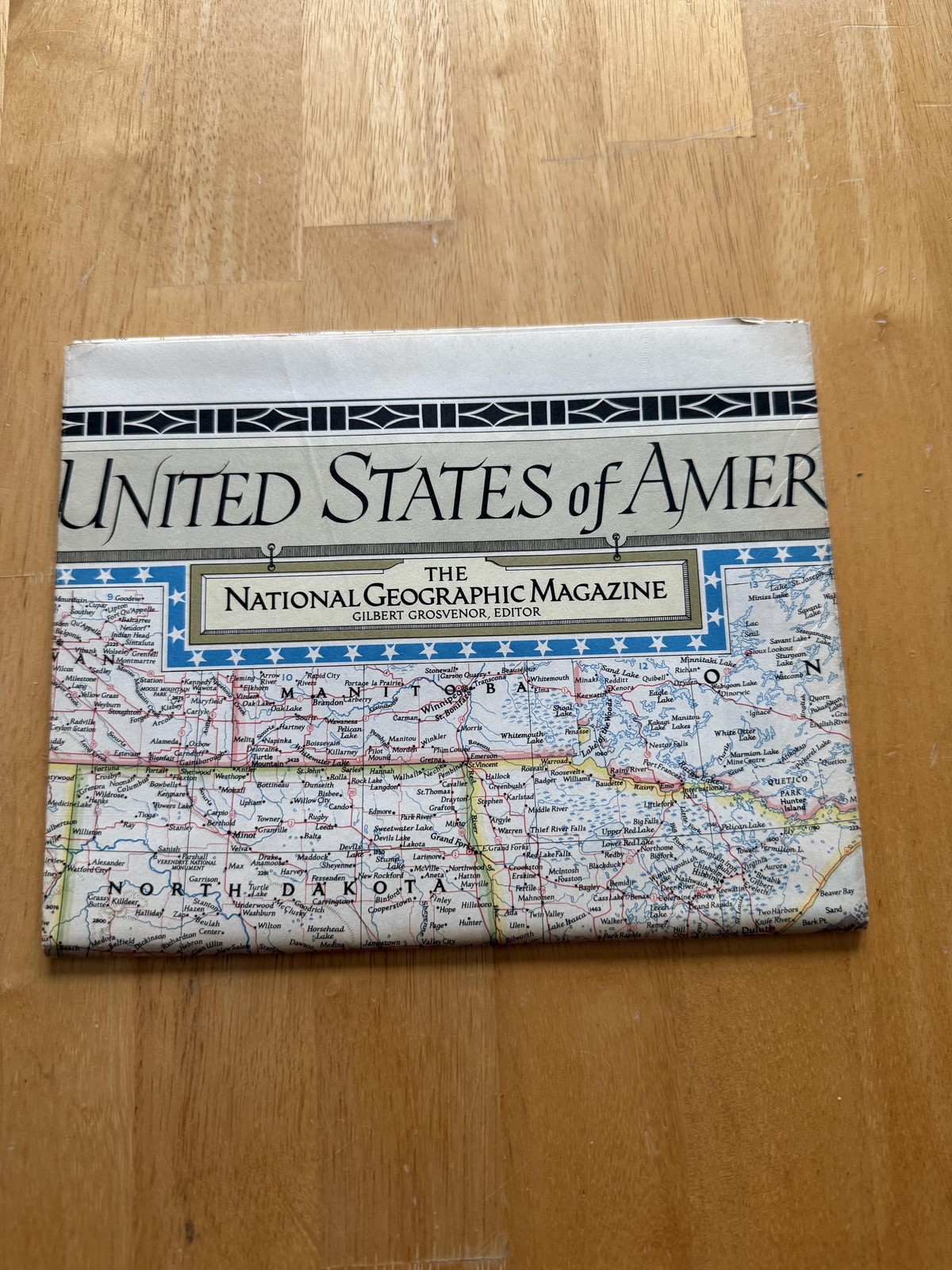 Vintage 1946 National Geographic United States Of America Large Fold Out Map