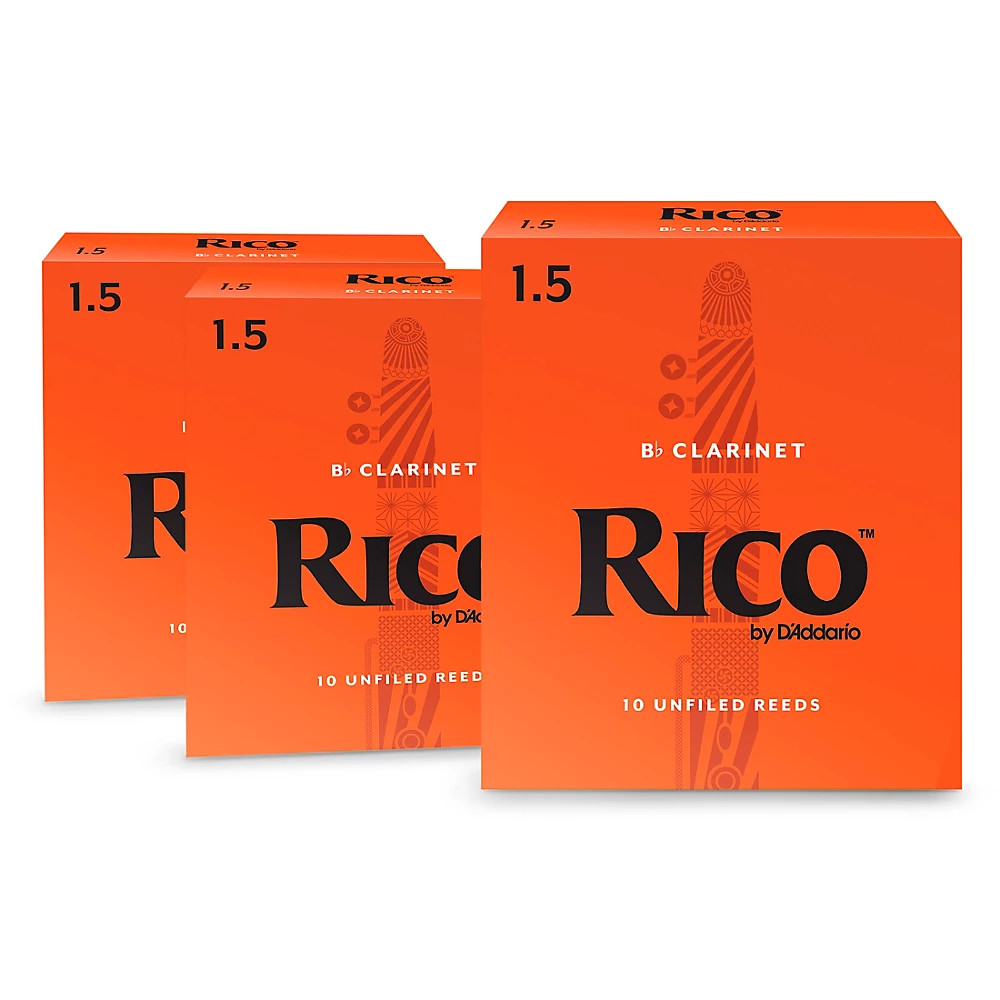 Rico Bb Clarinet Reeds, Box of 10, 3 Box Special 2.5