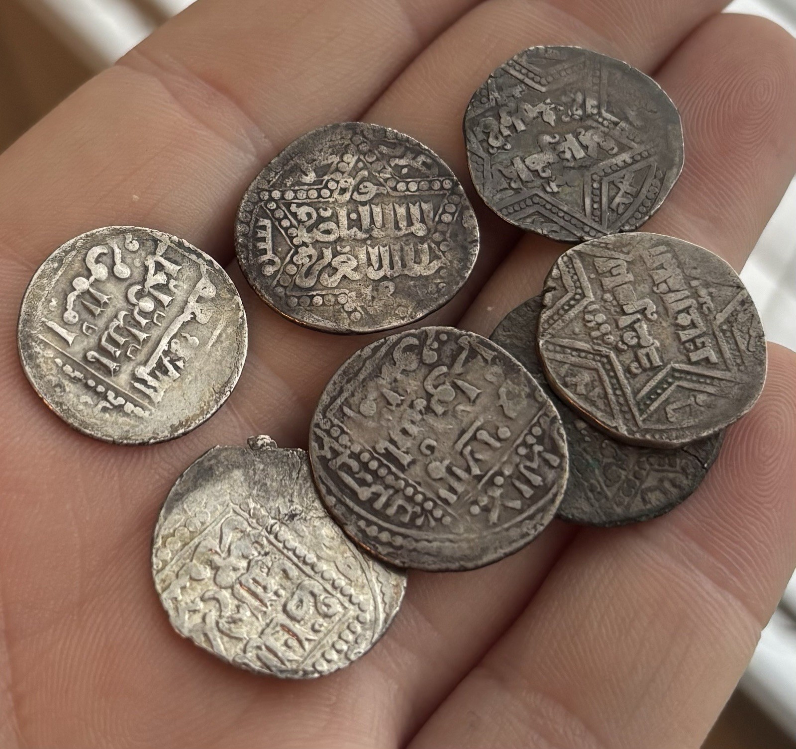 1236-1260 Dirham Medieval Silver Old Coin Aleppo Ayyubid Crusaders Era Islamic 1