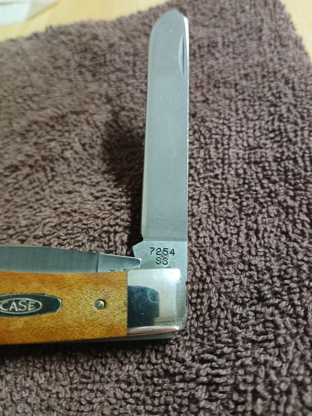 Case 1991 Trapper 7254 Wood Handles Stainless Steel