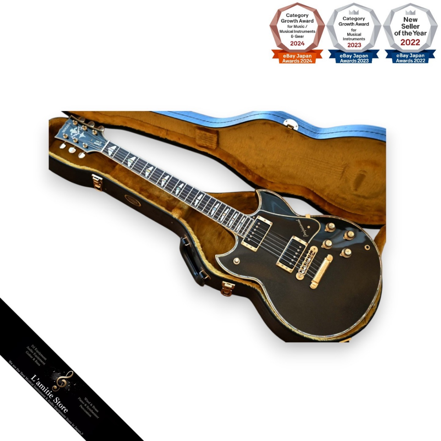 Yamaha SG3000 Custom Electric Guitar Black Metallic 6162 Pickups