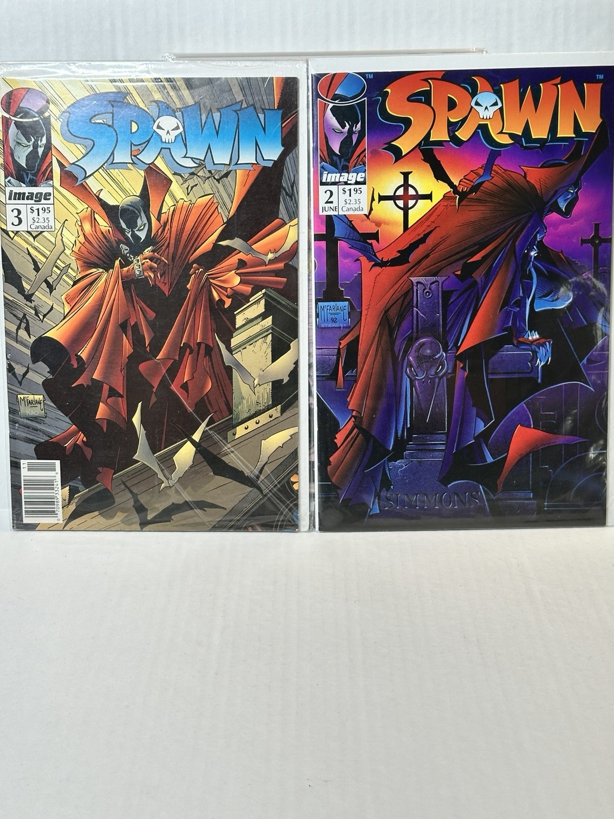 Spawn #2 & 3 Image Comics 1st Print Todd McFarlane