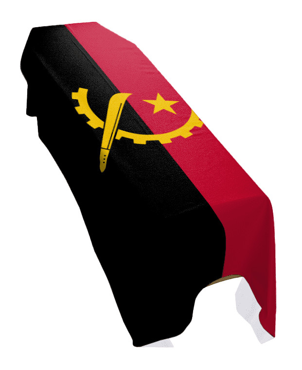 Angola Coffin Drape Flag - Premium Quality and Made To Order in the UK