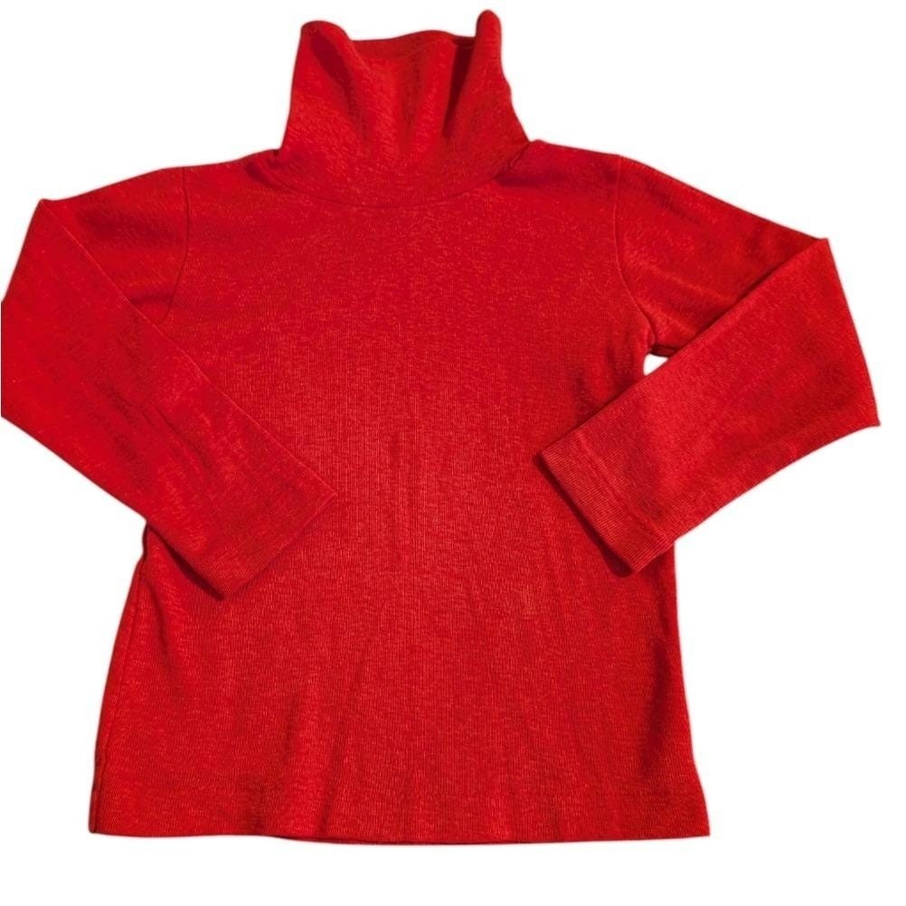 70s Vintage Healthtex Red Turtleneck Long Sleeve Top 5 Youth