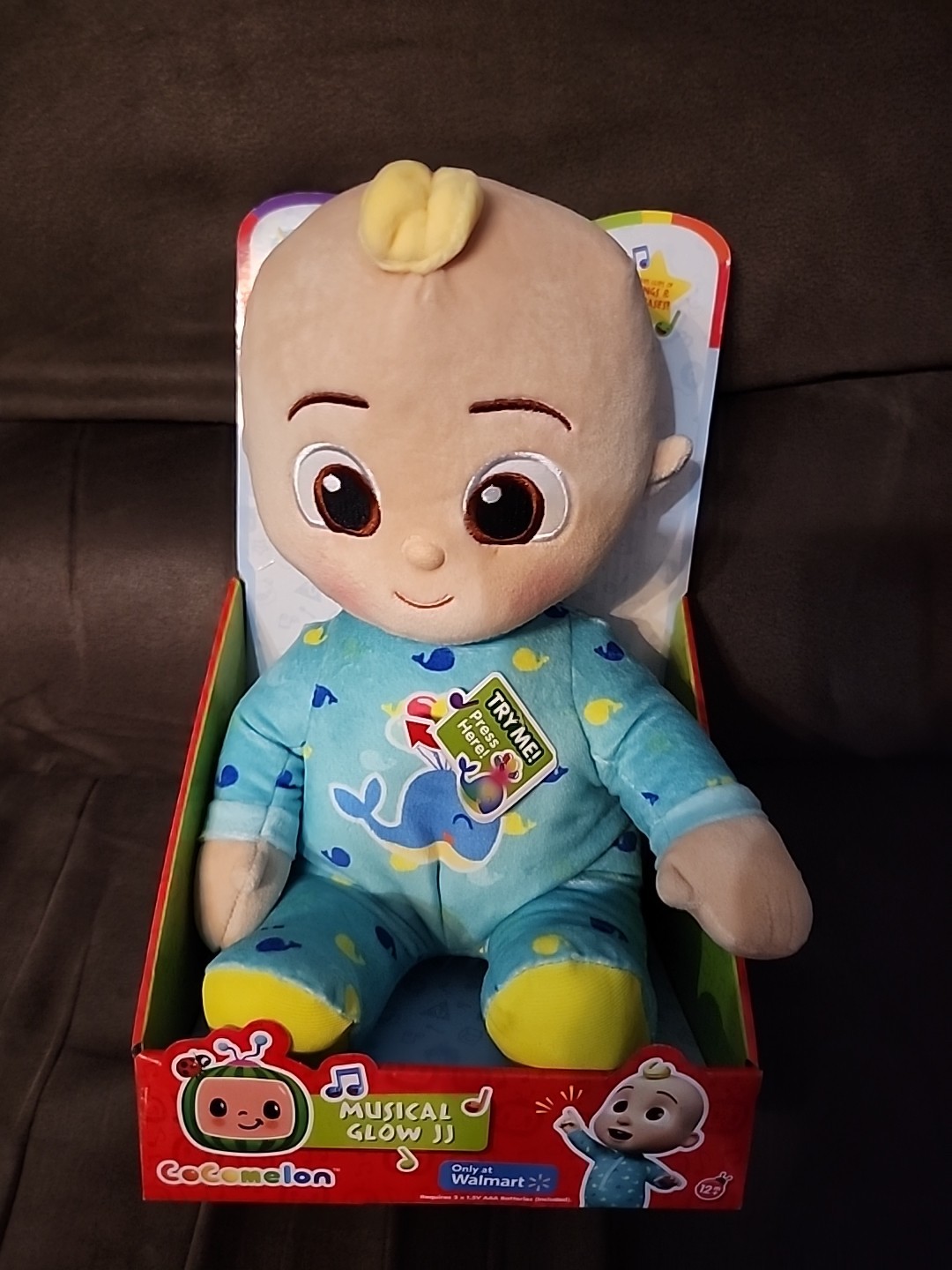 CoComelon Musical Glow Time JJ Plush Singing Doll New