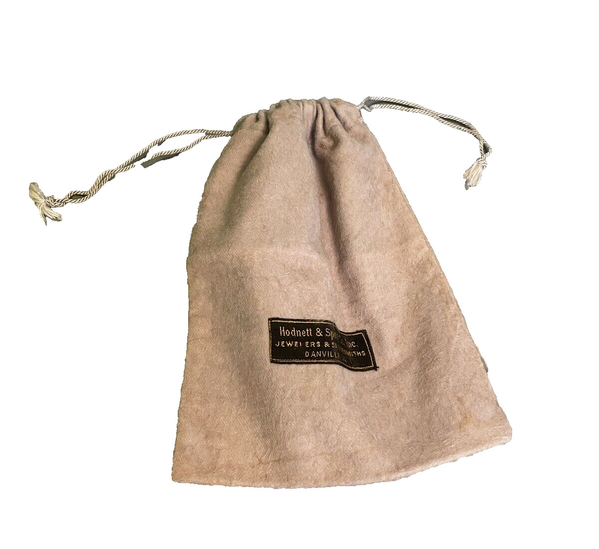 Hodnett & Speer Co Silver Anti Tarnish Bag Drawstring Gray VTG Dust Bag 9.75 x 7