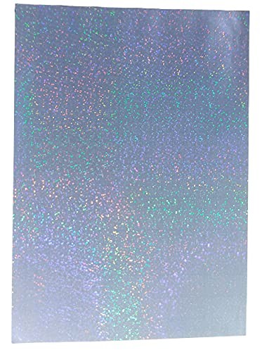 25 Sheets A4 Size Holographic Cold Laminate Sheet Premium Diamond Glitter