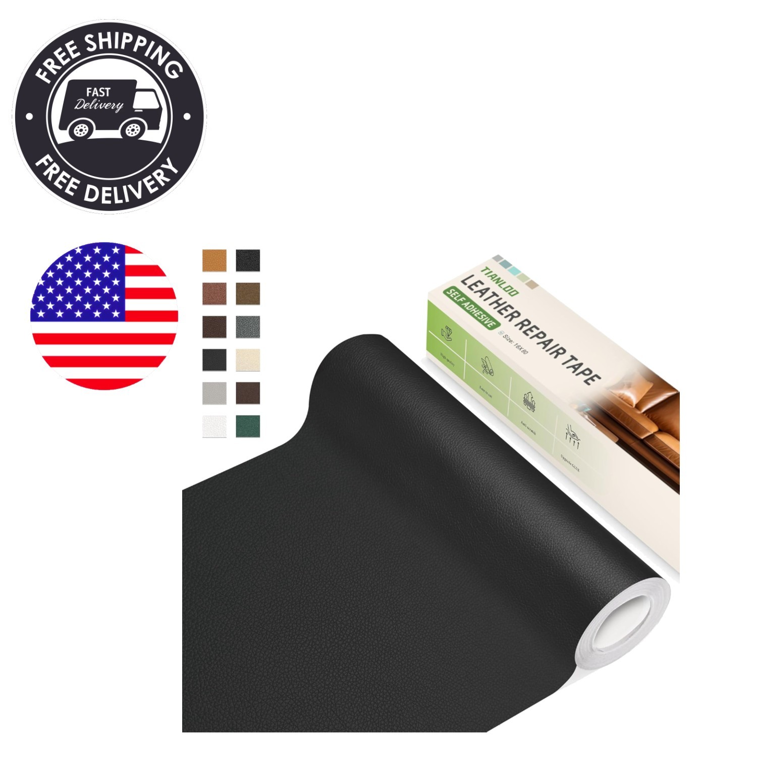 16" x 160" Leather Repair Tape - Versatile Self-Adhesive Vinyl Patch