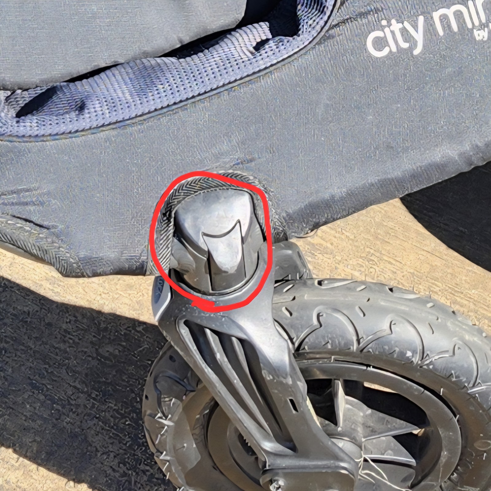 Baby Jogger City Mini GT Double Stroller Front Wheel Nose Assembly Parts Only