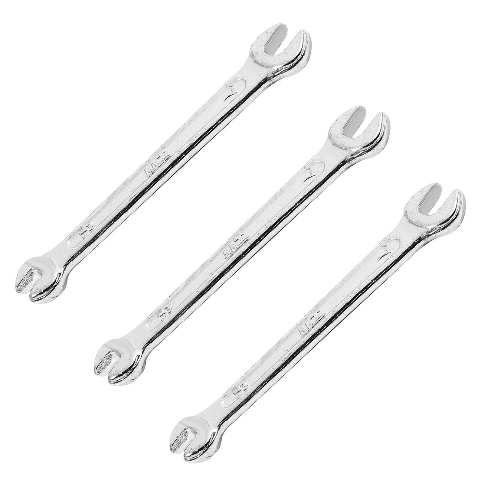 3X Silver Tone 5.5mm x 7mm U Shape  Open-Ended Wrench Tool L7O85600