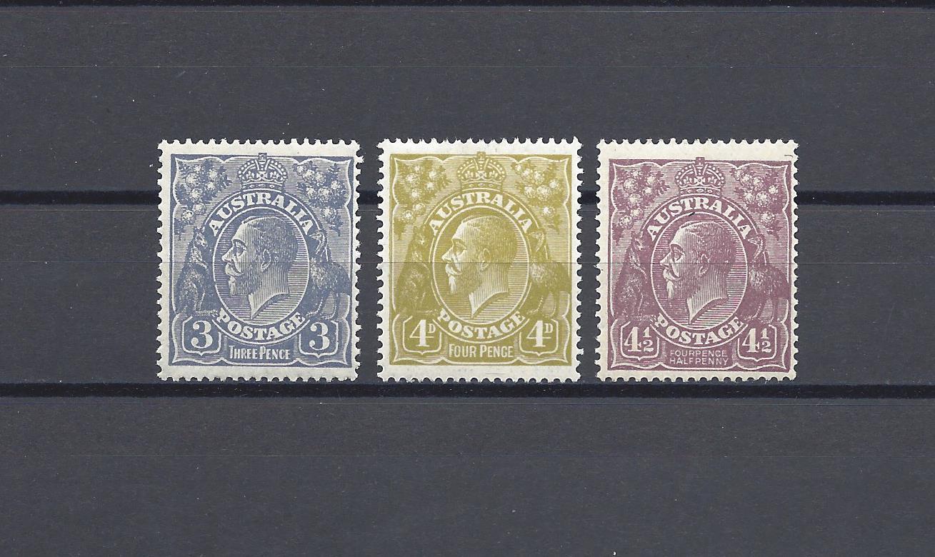 AUSTRALIA 1926/30 SG 90/92 MINT