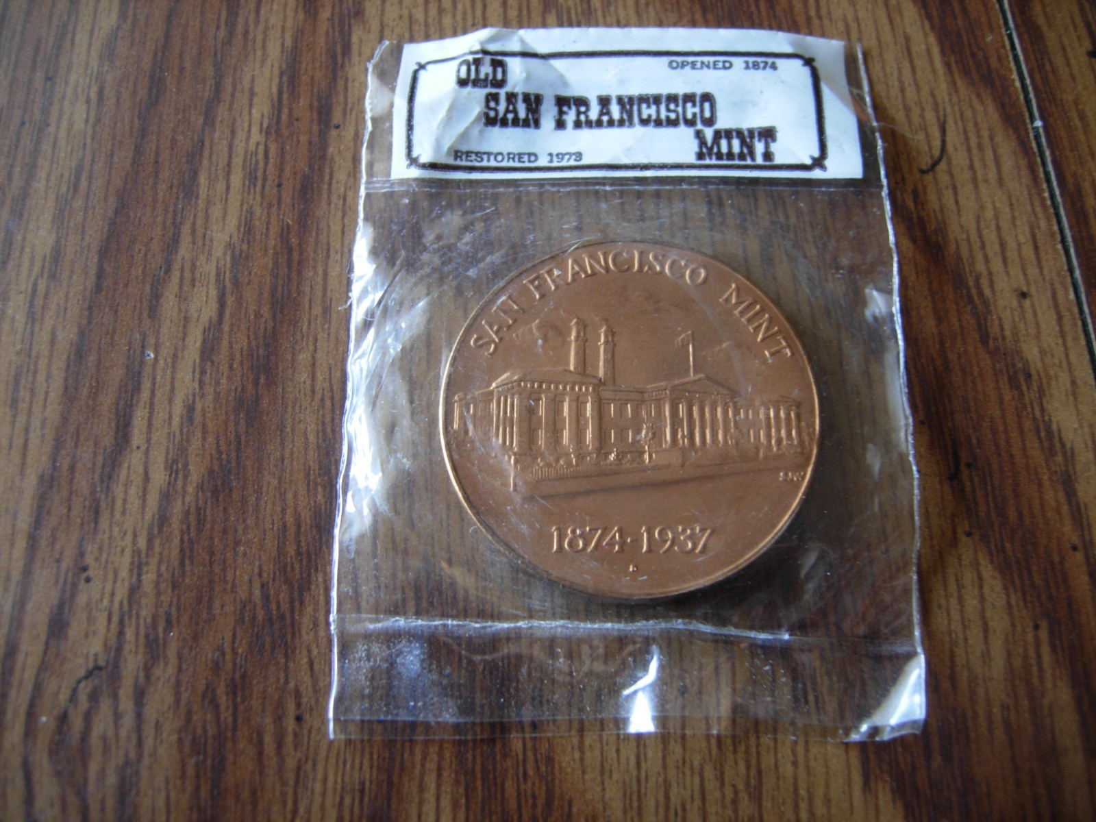 Old San Francisco Mint Medal from the U.S. Treasury 1874 to 1937 Unc sealed LQQK