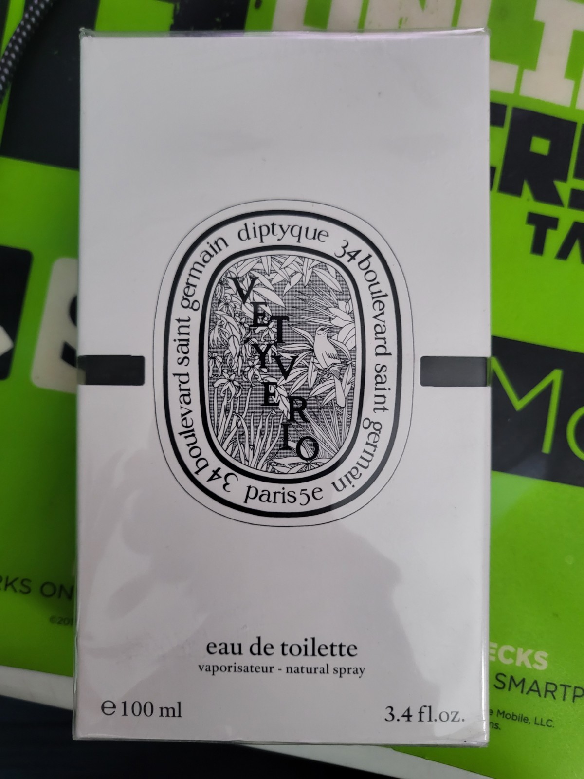 Vetyverio By Diptyque 3.4  oz 100ml Eau De toilrtte Spray Unisex New Unsealed