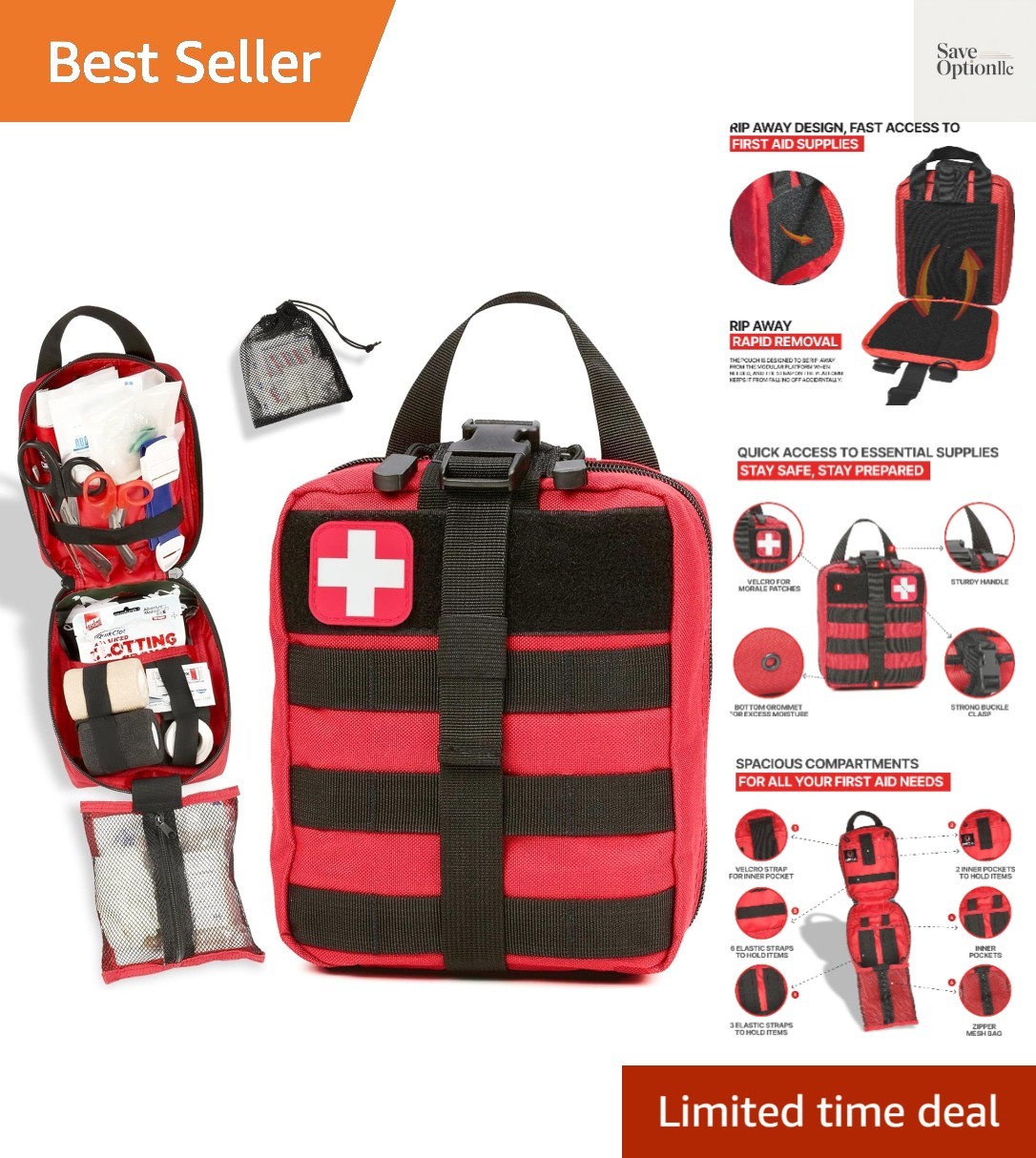 MOLLE Rip Away EMT First Aid IFAK Pouch Medical Empty Bag