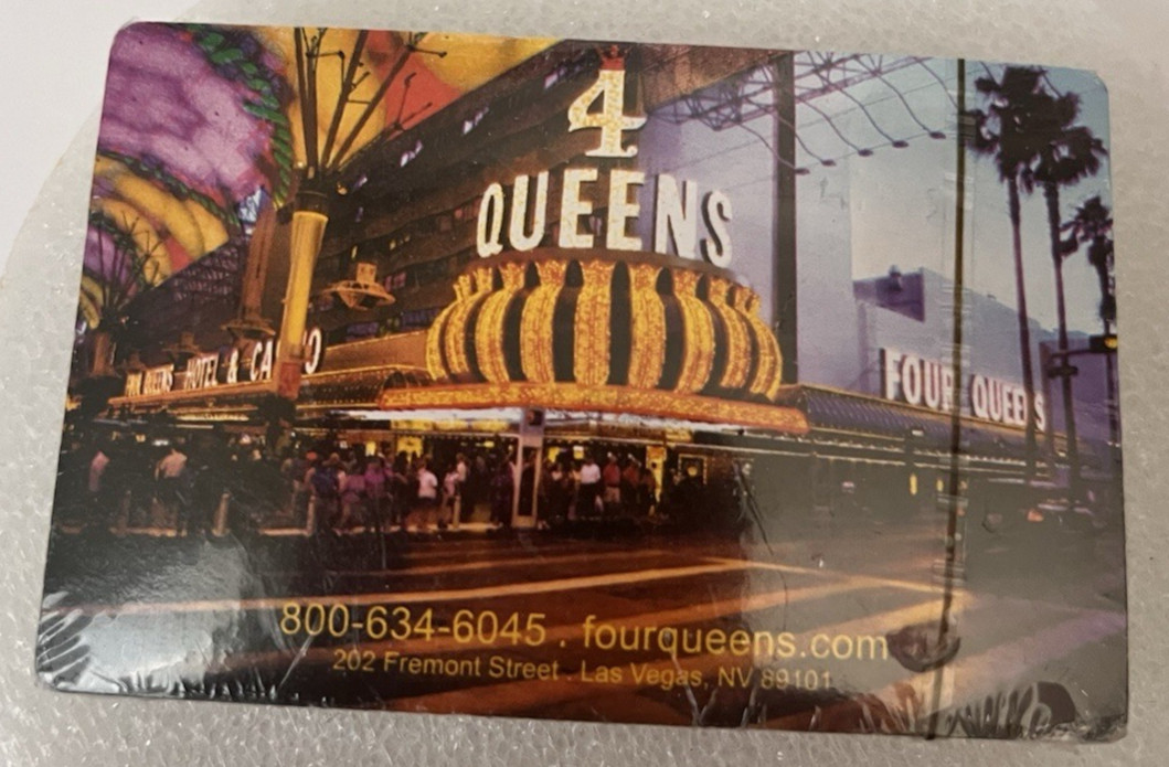 Vintage 4 Queens Hotel Casino Las Vegas Nevada Playing Cards