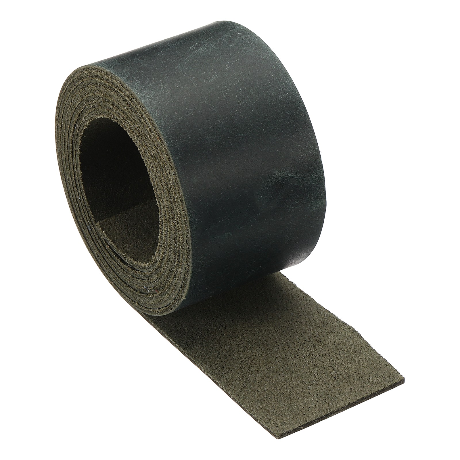 Full Grain Leather Strap, 1.6 Inches Wide x 51 Inches Long, Dark Green