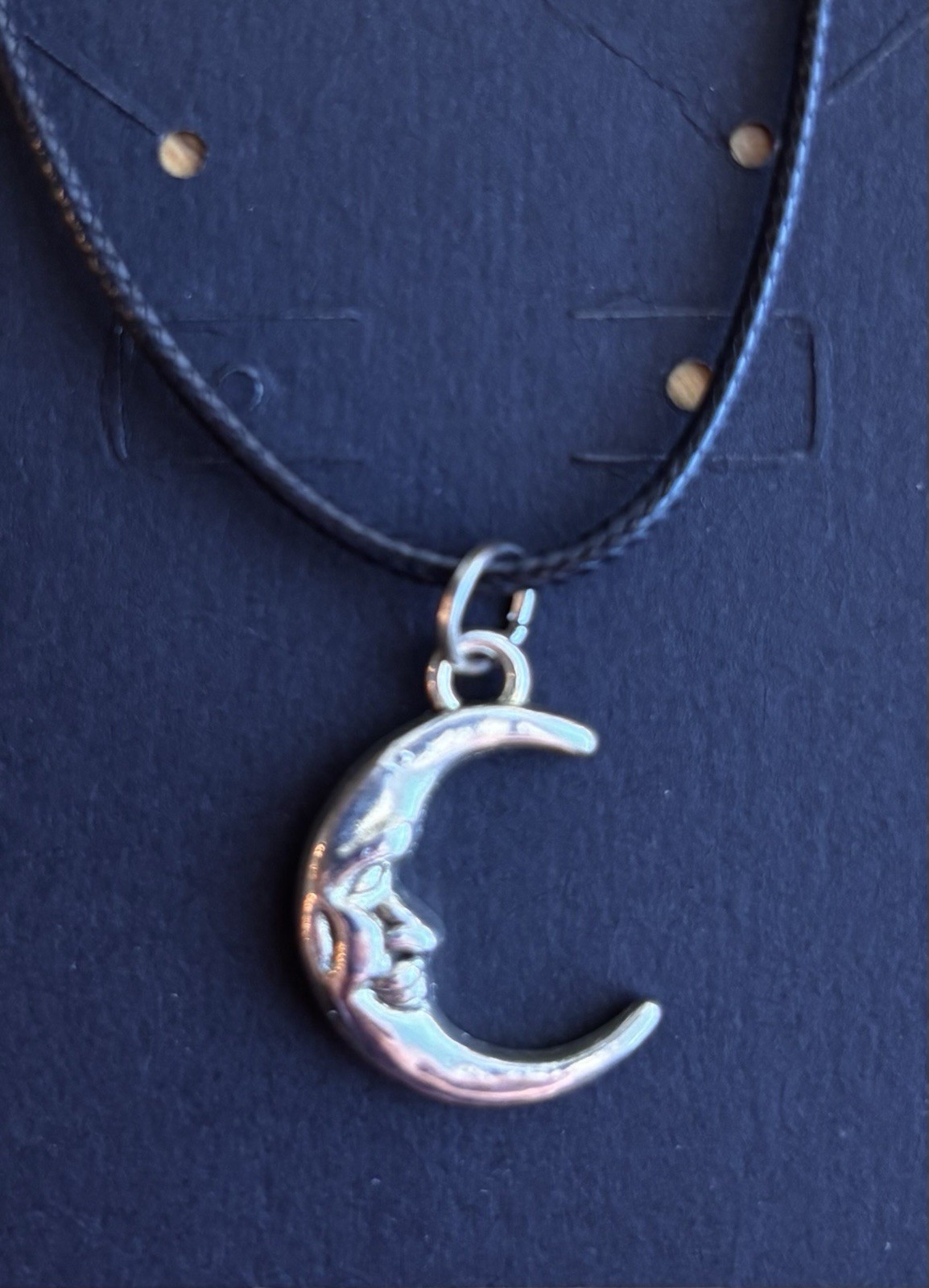 Handmade Silver Moon Necklace W/gift Bag Witchy Pagan Jewelry Celestial Charm