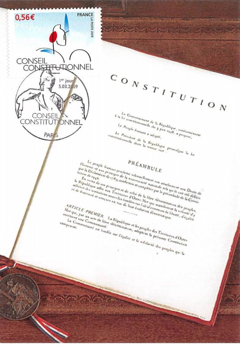 Maximum Card - FRANCE - COR13626 - 05/03/2009 - Constitutional Council - CAC