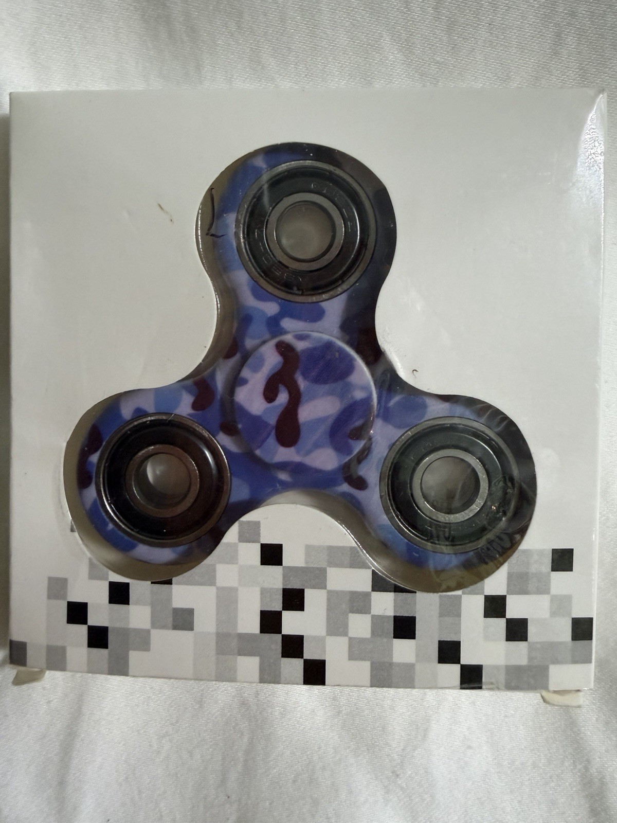 FIDGET SPINNER~ BLUE CAMO ~ CLASSIC STYLE ~ Handheld Toy~ Sensory Toy~NEW IN BOX