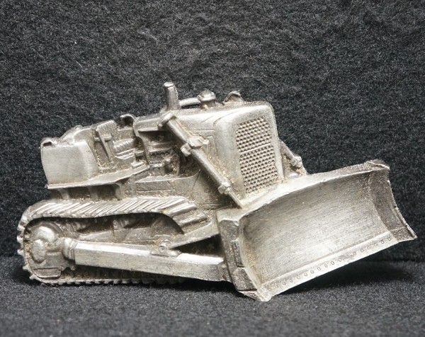 WG15147 AWESOME VINTAGE 1978 CUT-OUT ***BULLDOZER*** HEAVY MACHINERY BELT BUCKLE