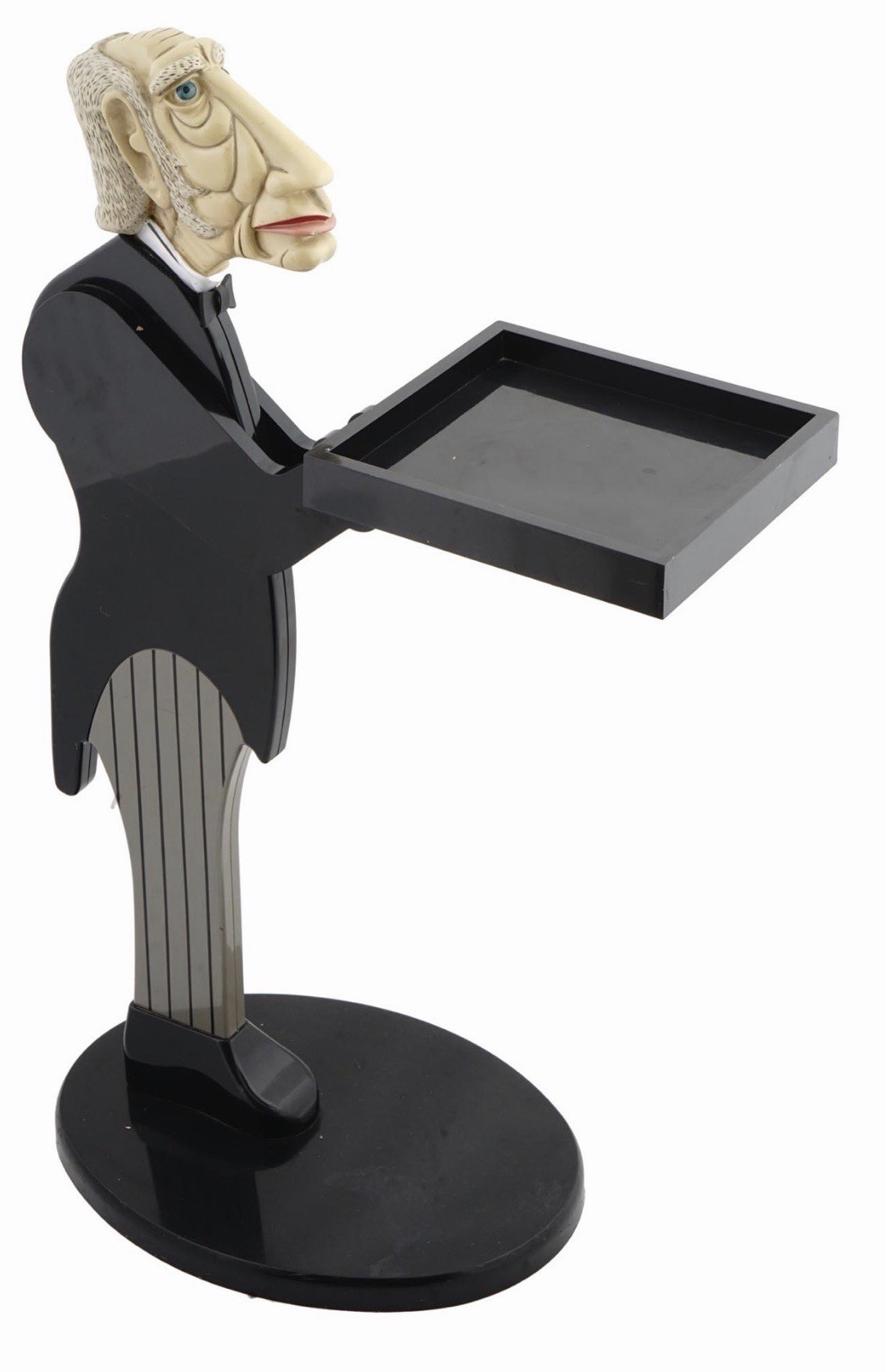 Pair Vintage Bombay Company James the Butler Side Tables 34" Large Statue Set