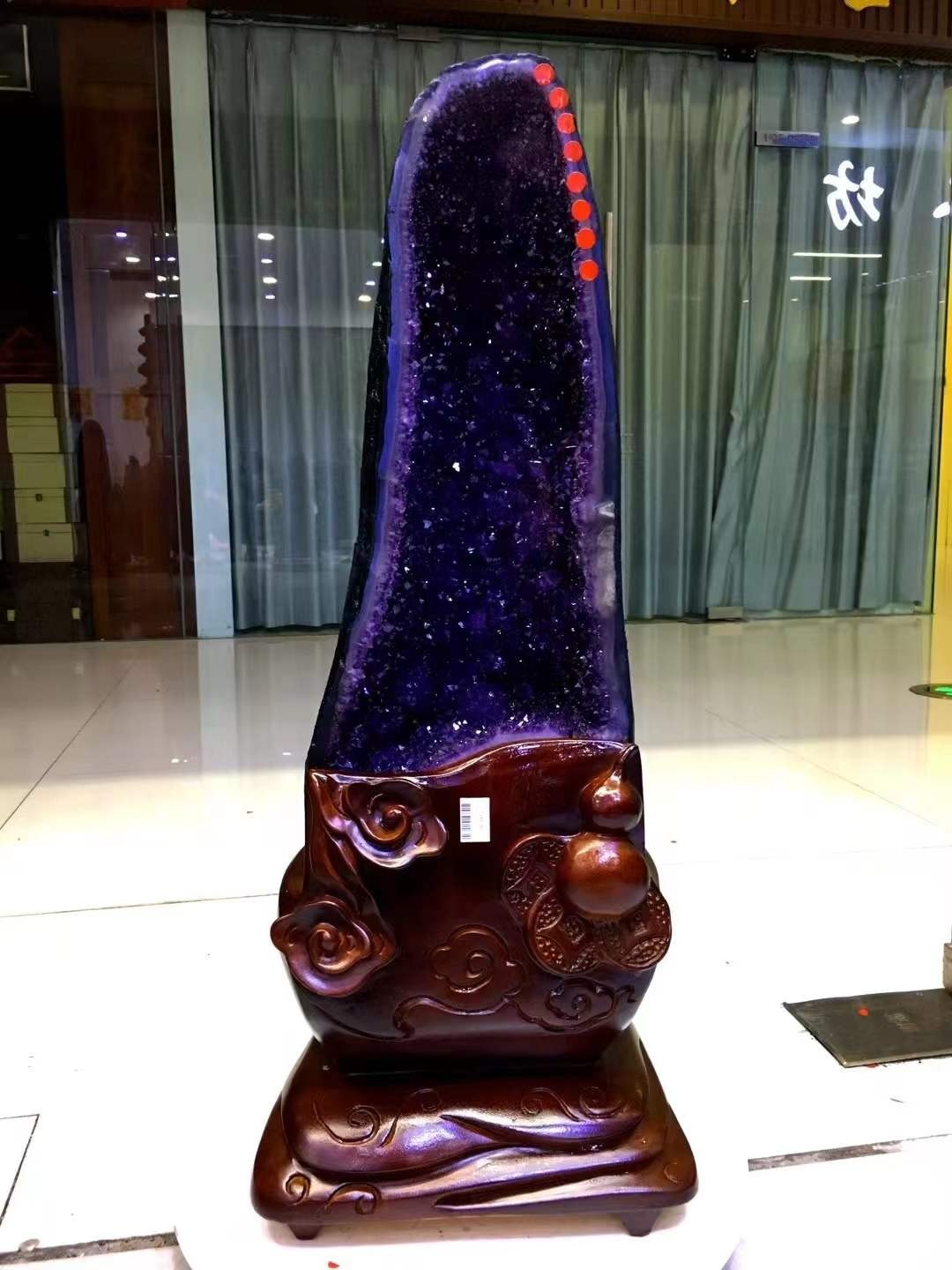 85.5LB Natural amethyst Geode Mineral Specimen Quartz Energy Healing+stand