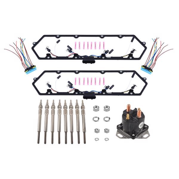 98-03 Fit For Ford 7.3L Glow Plugs Gasket & Relay Solenoid & Glow Plugs MT030005