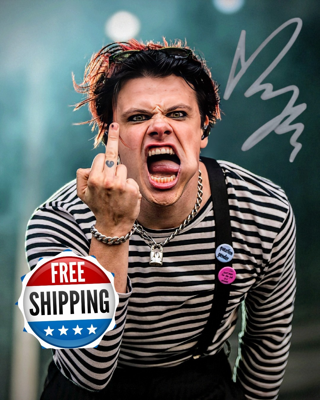 Rocker YUNGBLUD Autographed  signed 8x10 Photo Reprint FAST FREE SHIPPING 
