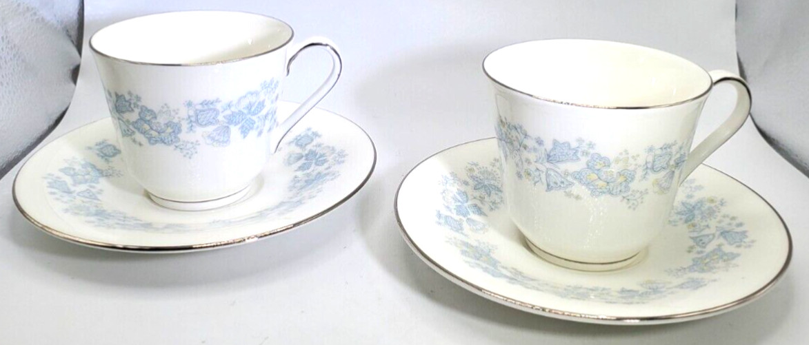 Stunning, Royal Doulton Fine Bone China 'Meadow Mist' Cups and Saucers