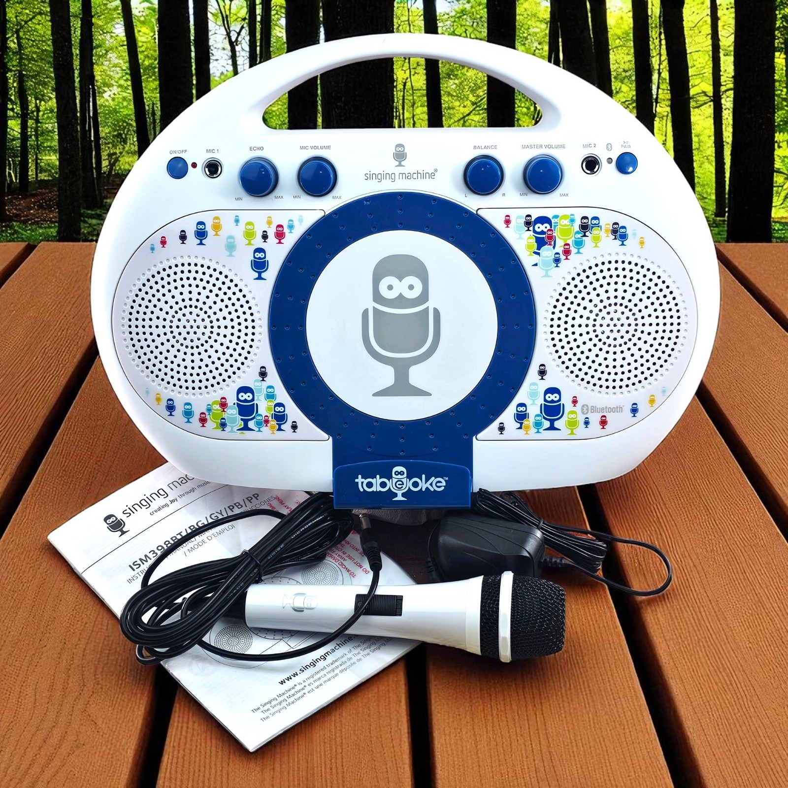 The Singing Machine Karaoke System Portable Bluetooth App Compatible TABEOKE