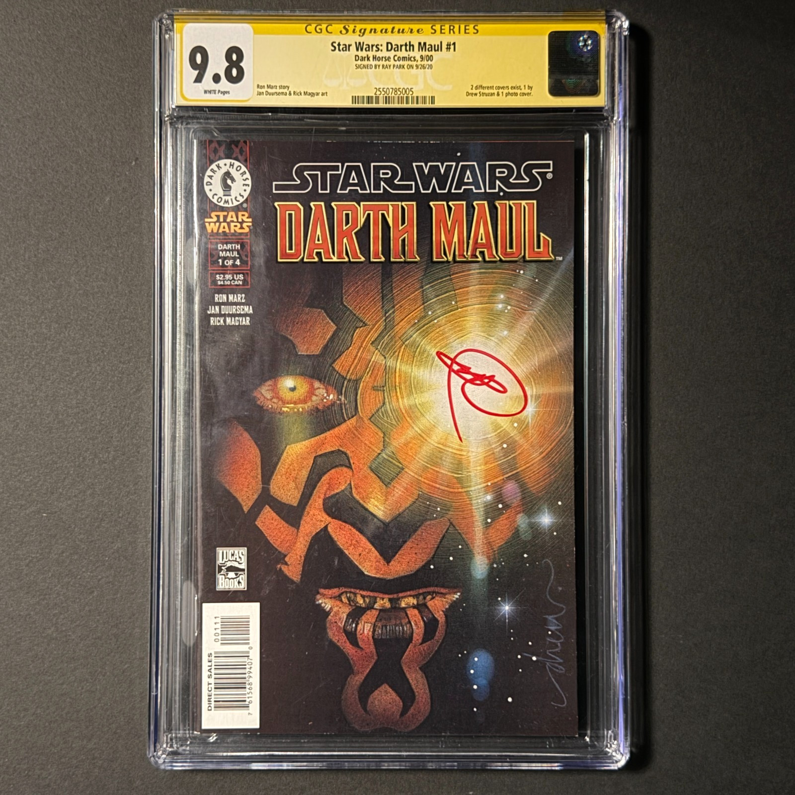 Star Wars Darth Maul #1 CGC 9.8 SS Ray Park 9/25/20 Dark Horse 2000