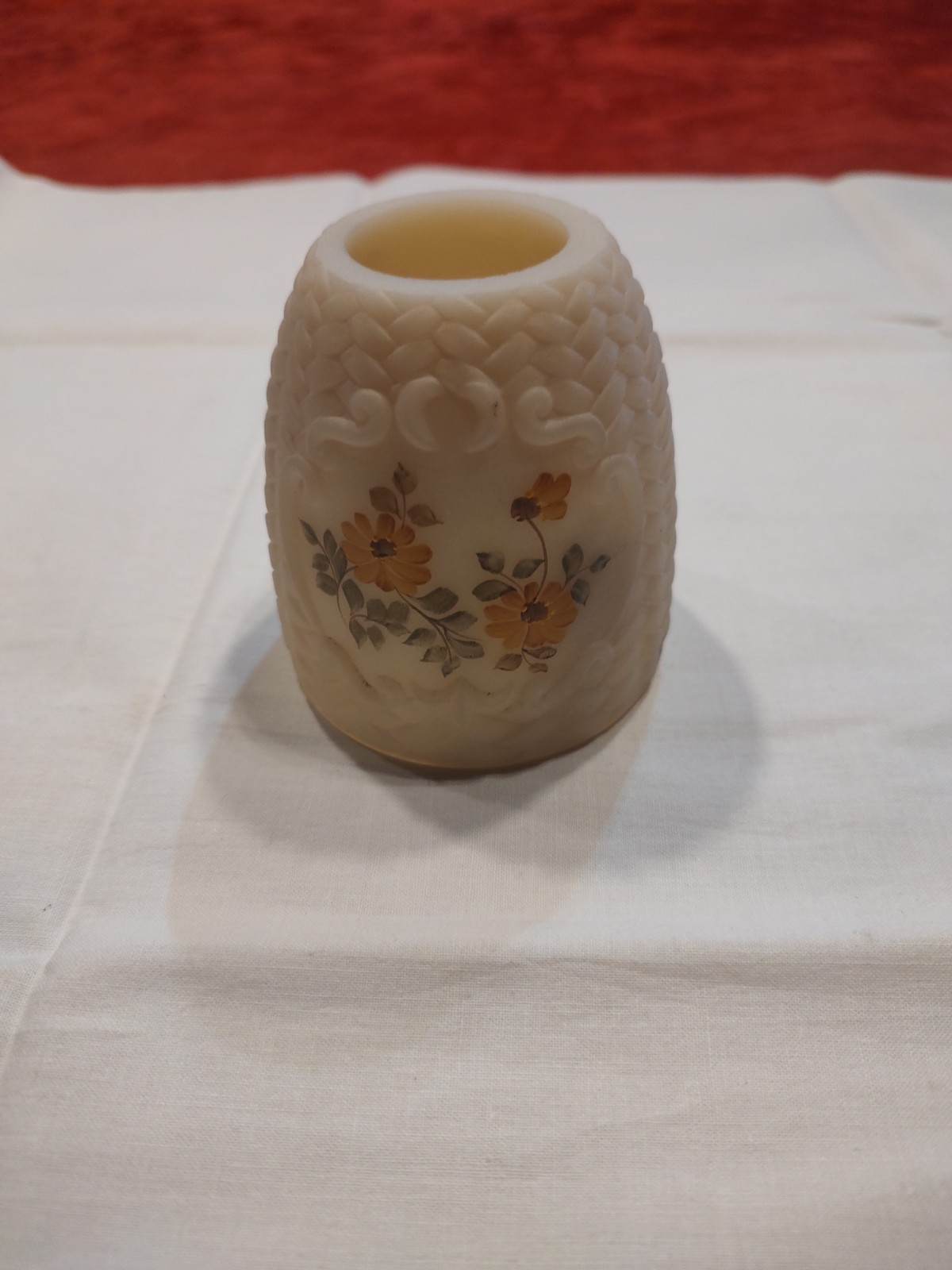 Fenton glass fairy lamp top