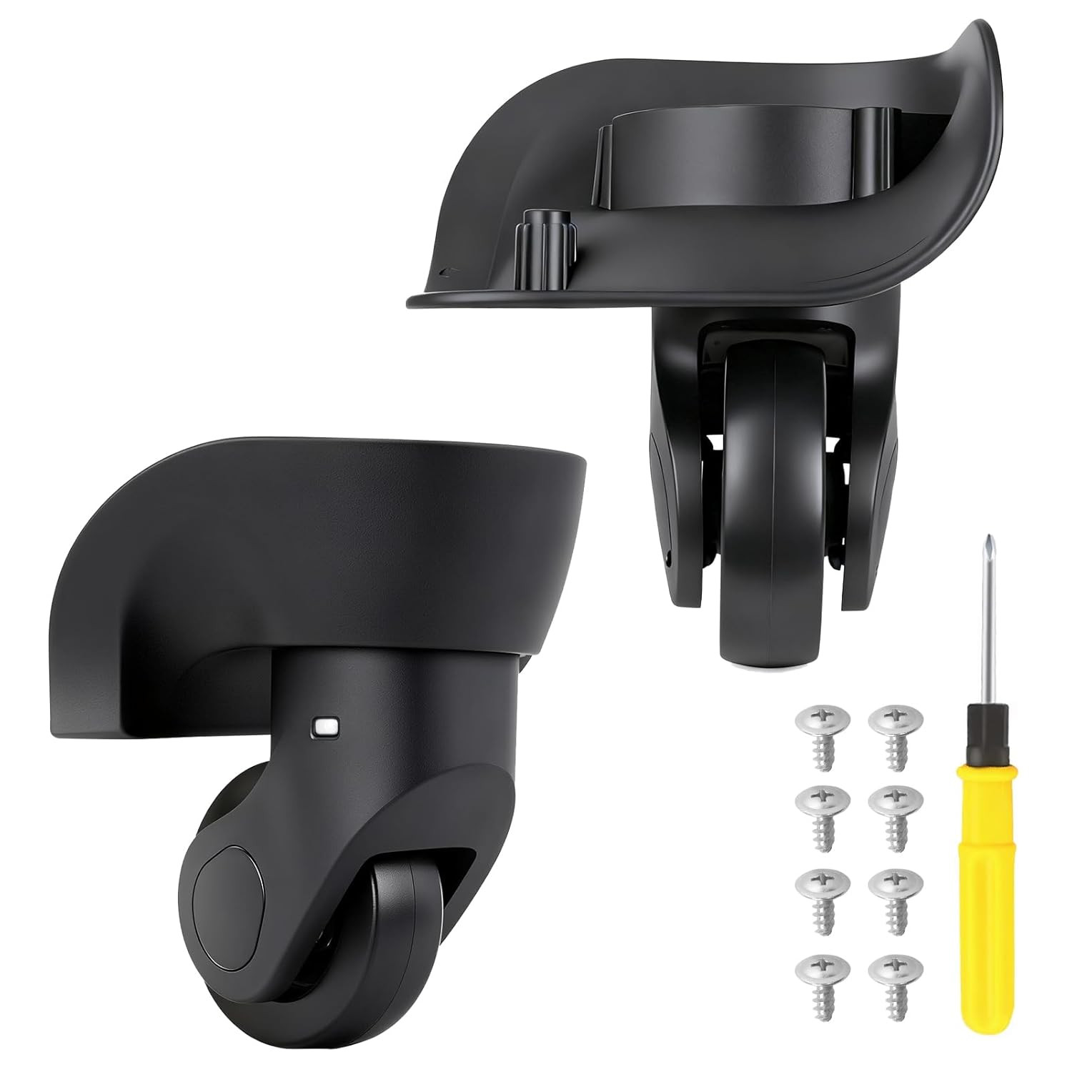 2-Pack Luggage Wheel Replacement for American Tourister, 360° Silent Spinner wit