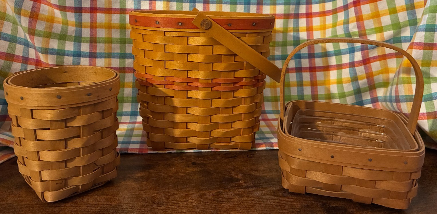Set of 3 small Longaberger baskets