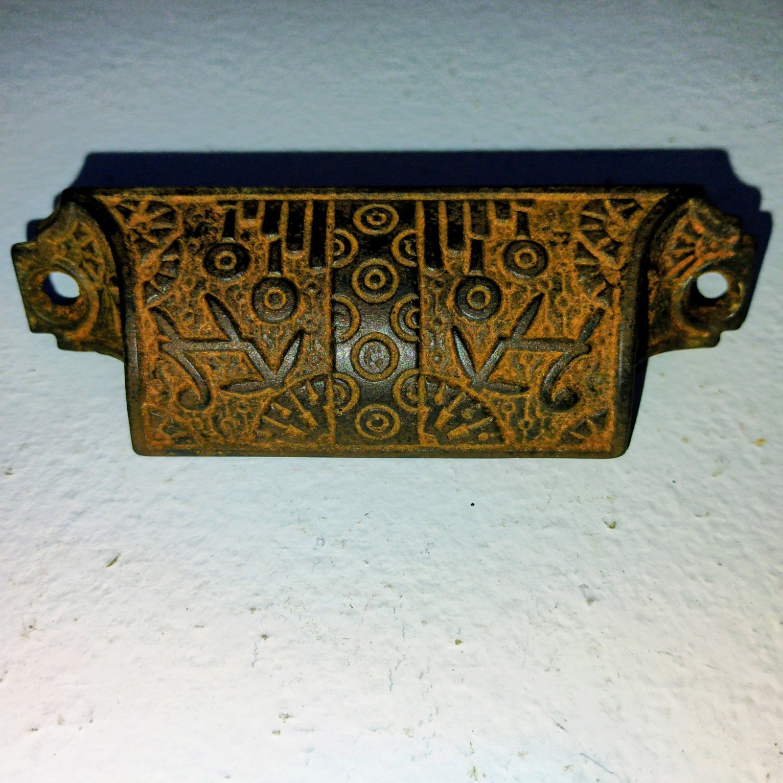 ANTIQUE SOLID CAST IRON VICTORIAN EASTLAKE BIN CABINET CUPBOARD APOTHECARY 