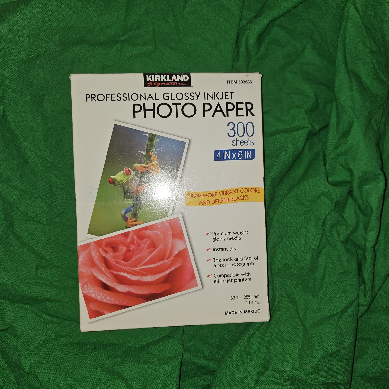 Kirkland Signature Professional Glossy Inkjet Photo Paper 4x6 300 Sheets 255g/m²