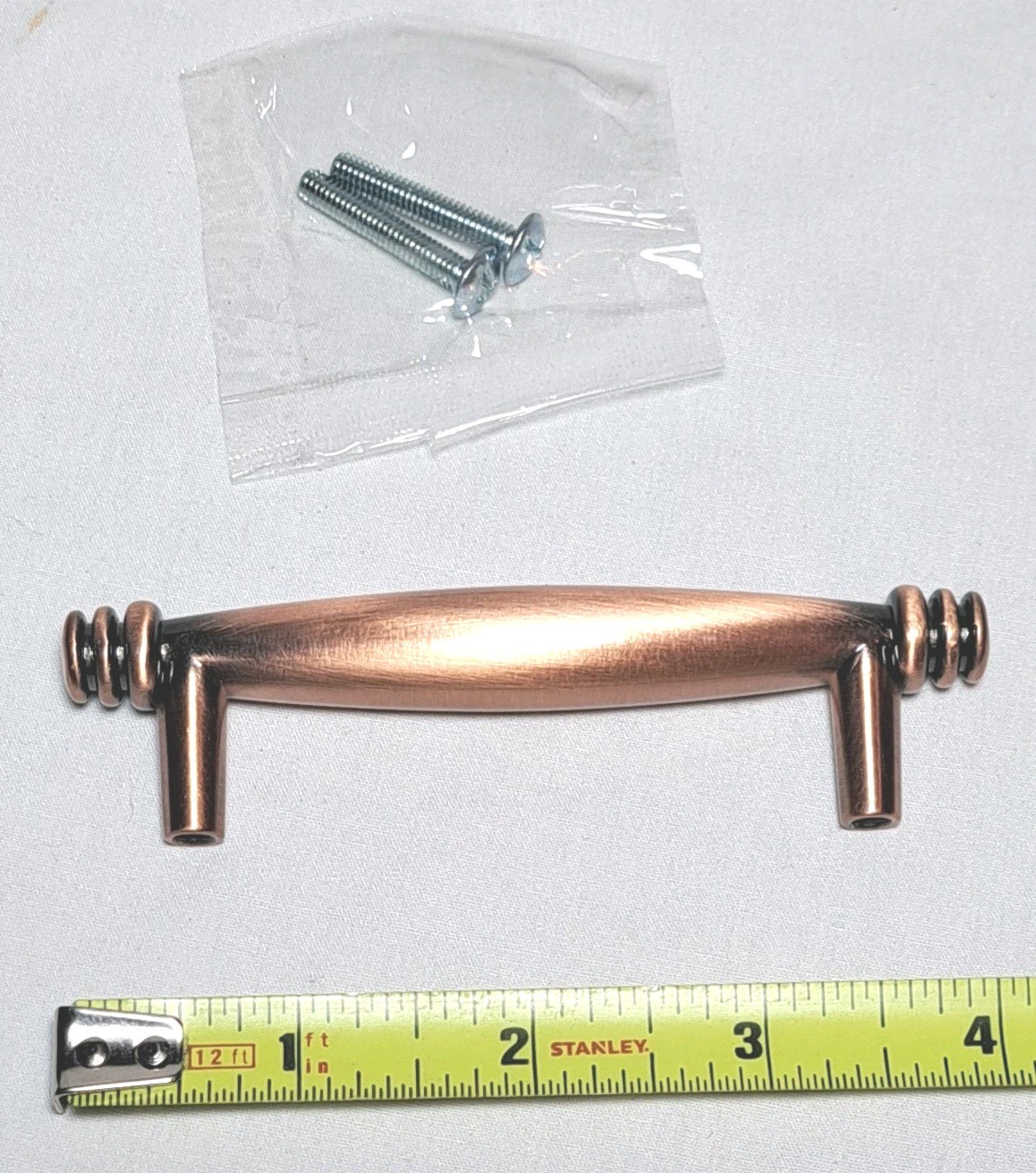 Lot Of 5 Ornate Cabinet Pulls Brass Colored Heavy Duty W/ Hardware NOS Vintage