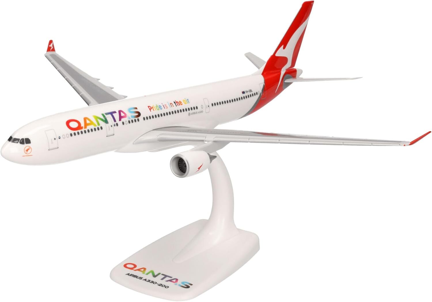 Herpa 614061 Qantas Airways Airbus A330-200 VH-EBL Desk 1/200 Model AV Airplane