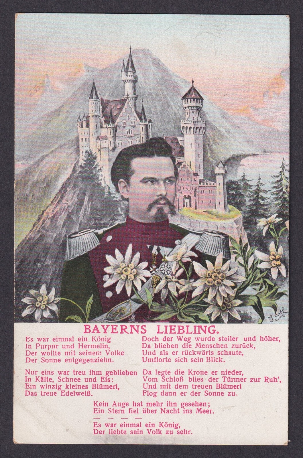 Postcard GERMANY "Bayerns Liebling" Patriotic WWI
