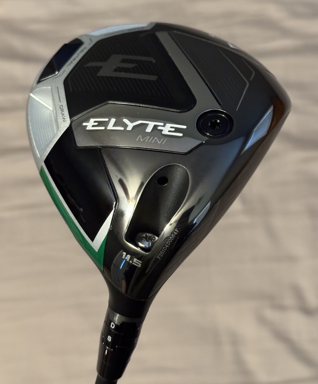 Callaway Elyte Mini 11.5* Driver X-Stiff Flex RH Kaili Dark Wave 60g, MINT w/ HC