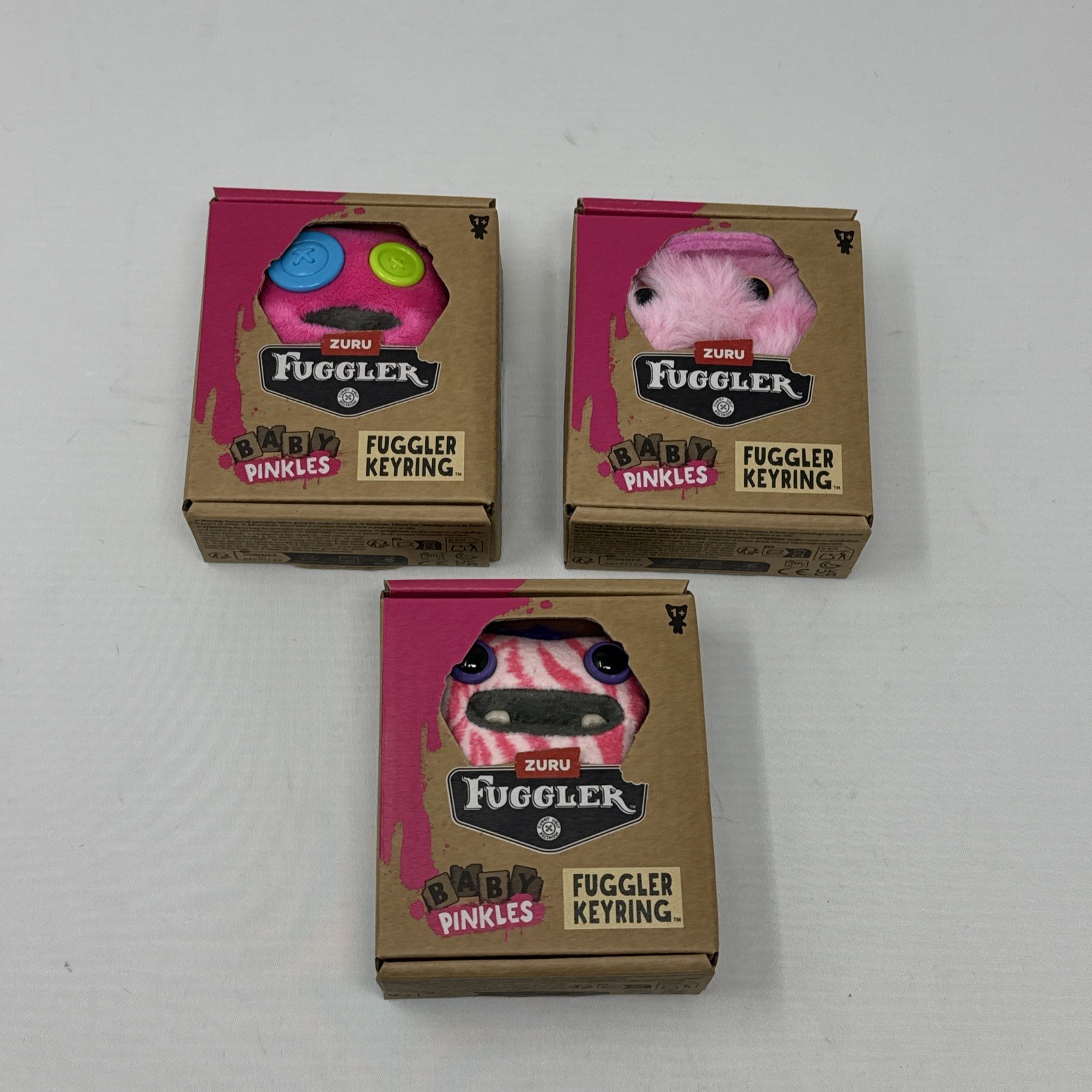Zuru Fuggler Baby Pinkles Keyring - Set of 3 (Valentine’s Day 2026)