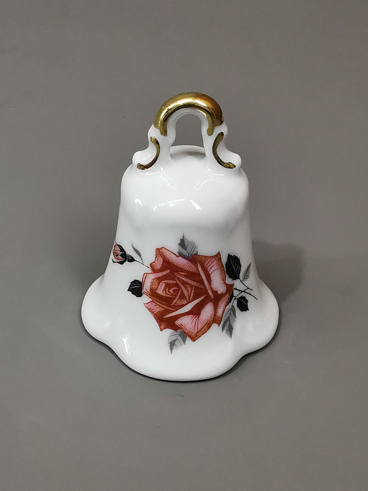9986458-d Table Bell Rose Modern Lindner Porcelain Bavaria 2x2 5/8in