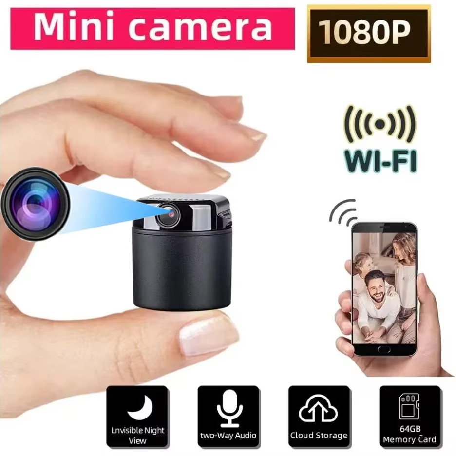 1080P Mini Wifi Camera Battery Operated Small Wireless Cam 360 Degree Horizontal