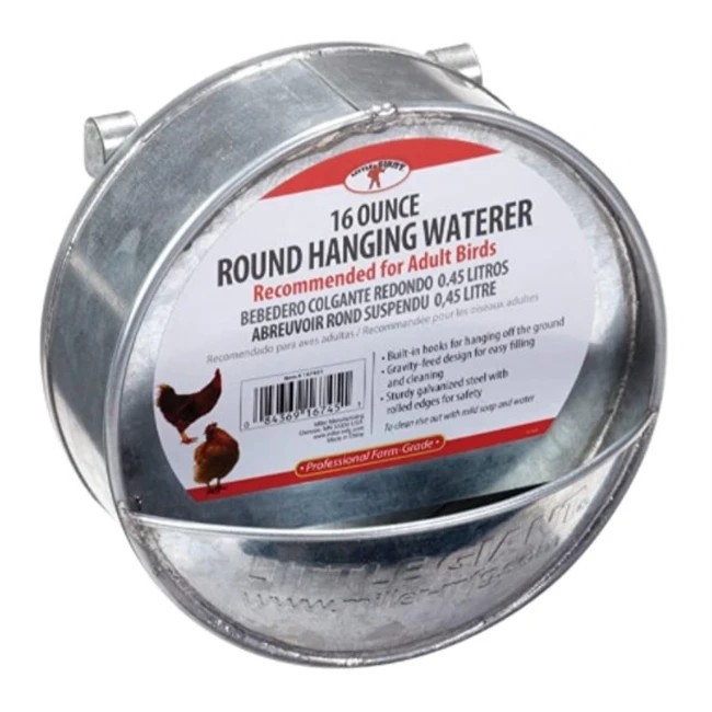 Miller 16 Ounce Round Hanging Poultry Waterer